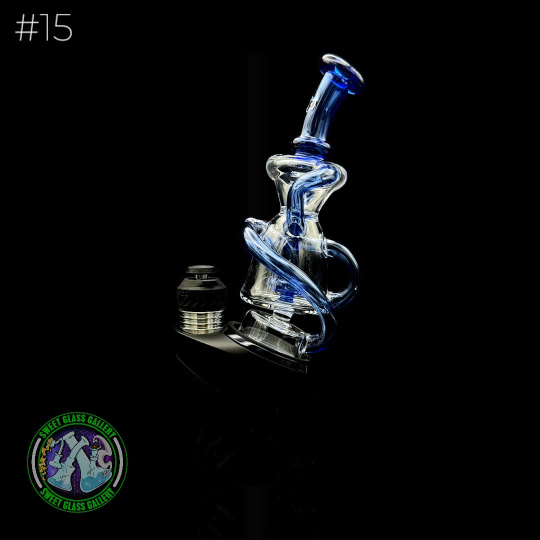 Dōp Glass - Puffco Attachment - Minicycler Blue #15