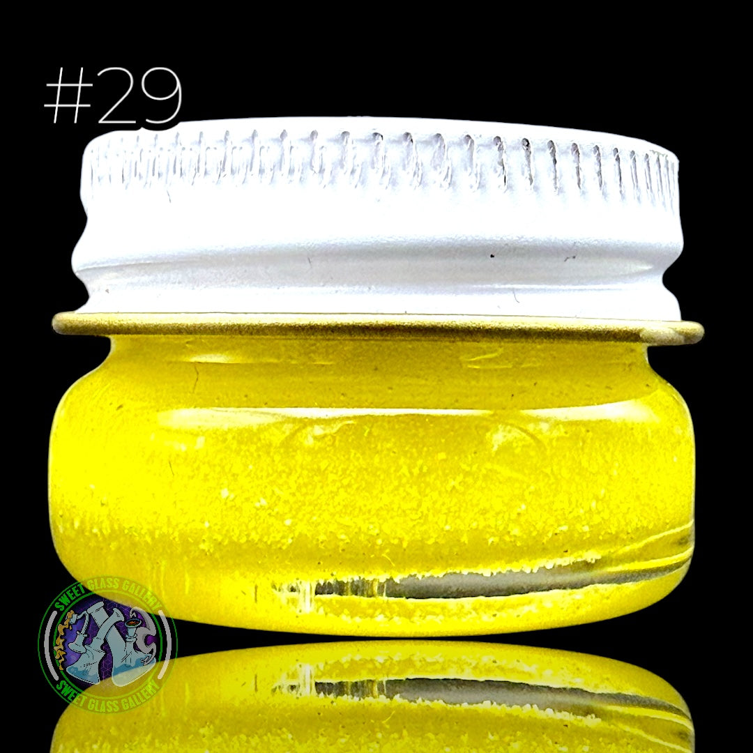 Empty1 Glass - Baller Jar #29 - Mini (Yellow Crushed Opal)