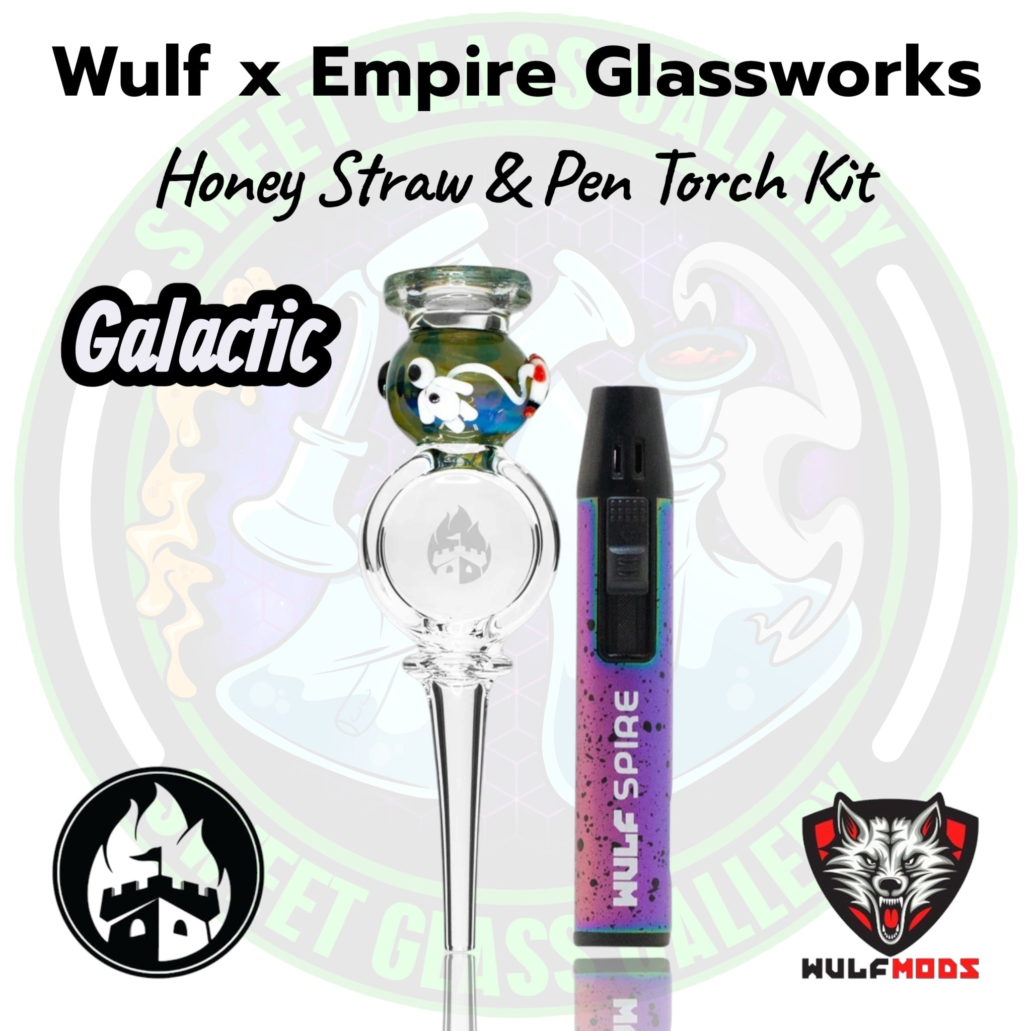 Empire Glassworks x Wulf - Honey Straw & Pen Torch Kit - Galactic