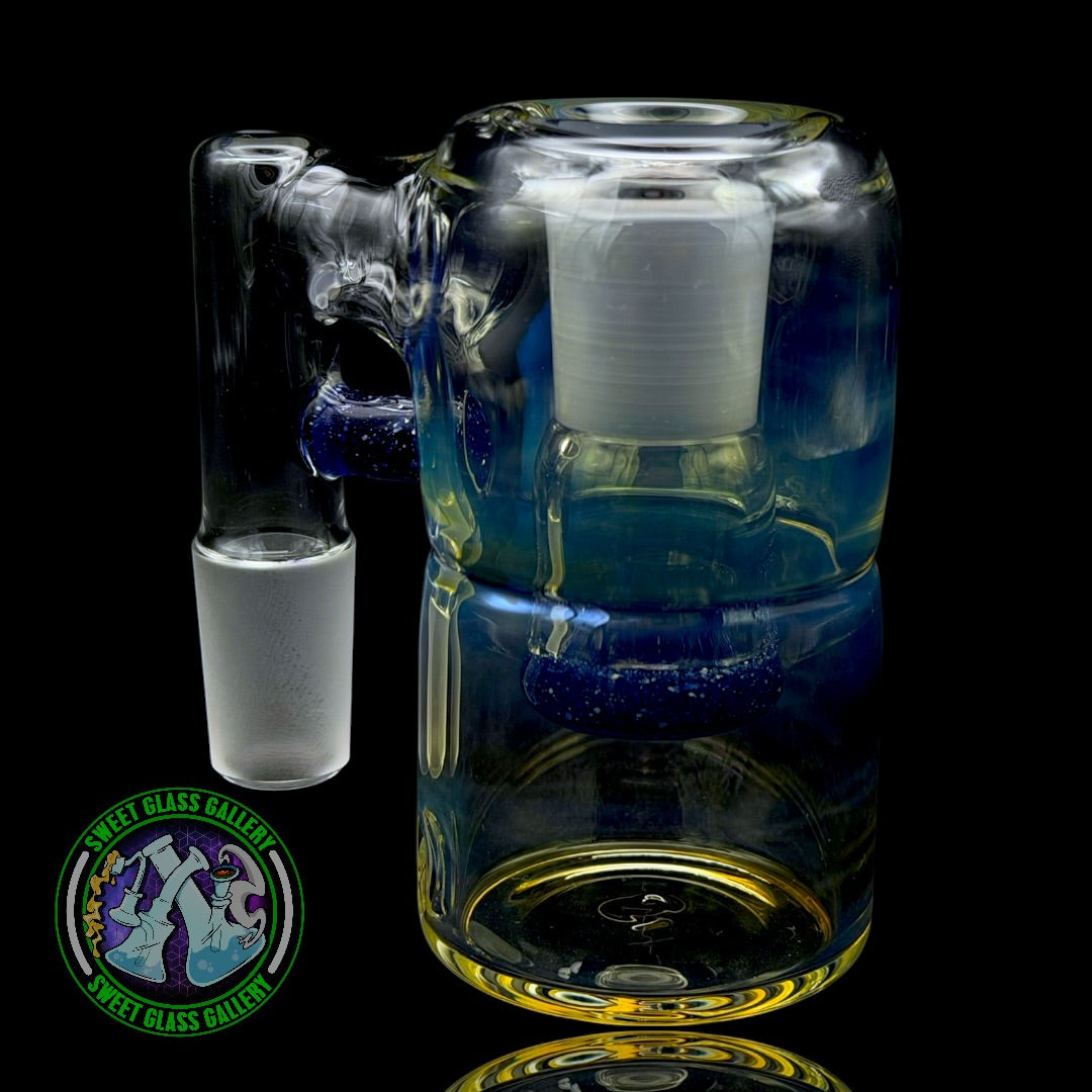 Fluid Glass - Ash Catcher #12 - 18mm Blue Blizzard