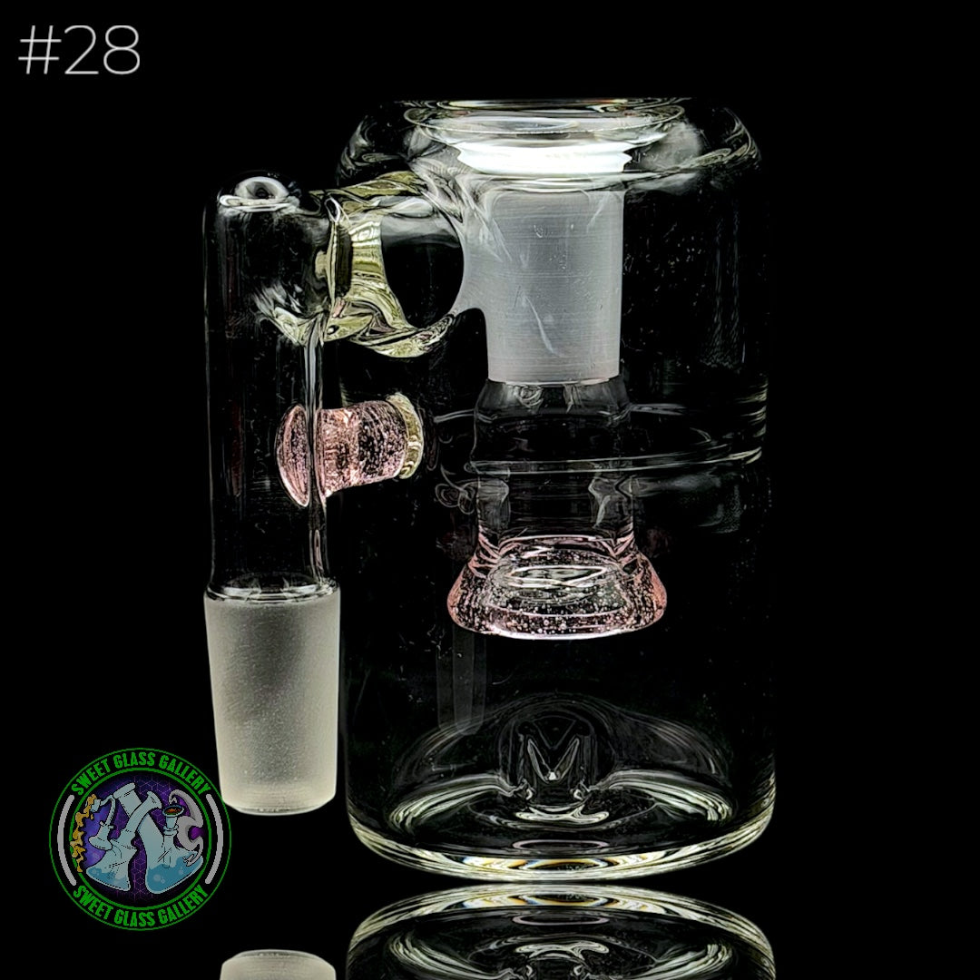 Fluid Glass - Ash Catcher 14mm - Dry #28 (Pink Lollipop)