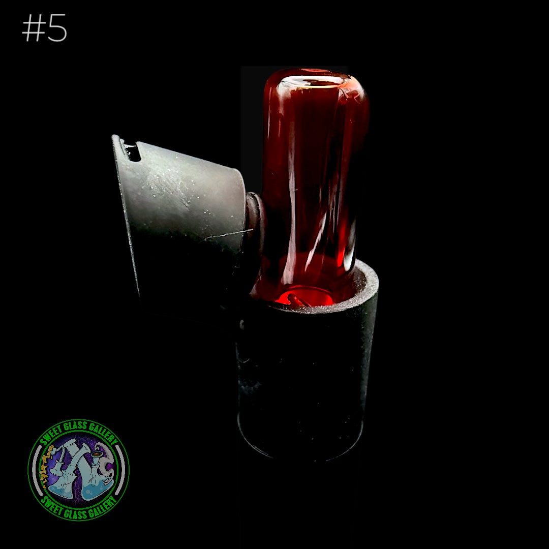 Kovacs Glass - Puffco Pivot Mouthpiece #5 (Transparent Red)