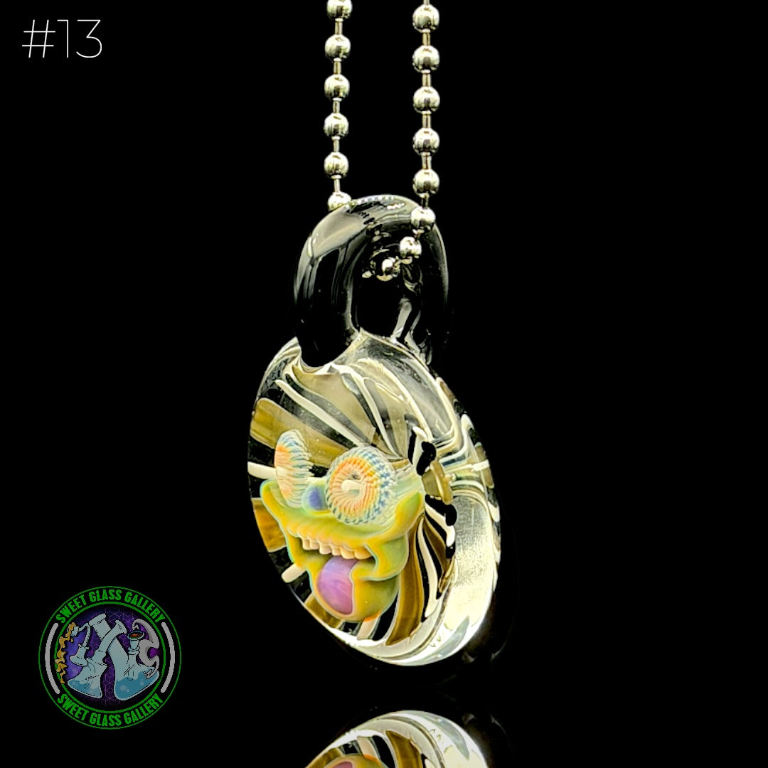 Steve H Glass - Pendant #13 - Face Implosion