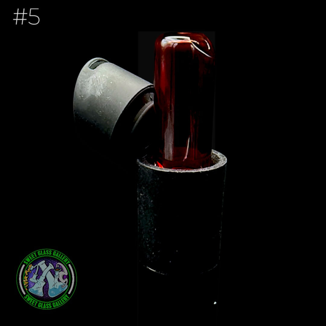 Kovacs Glass - Puffco Pivot Mouthpiece #5 (Transparent Red)
