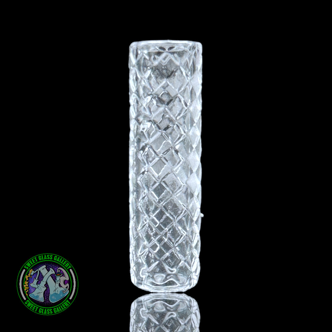 Victory Glassworks - Checker Engraved Hollow Pillar (4x6x20mm)