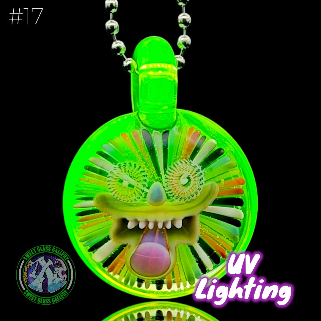 Steve H Glass - Pendant #17 - Face Implosion
