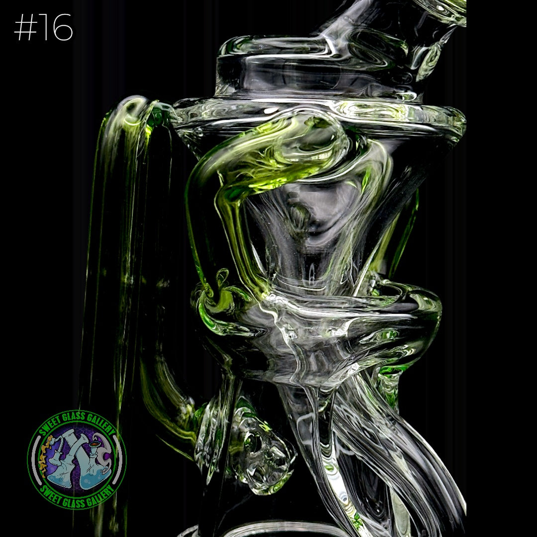 Dōp Glass - Puffco Attachment - Floating Recycler Green #16