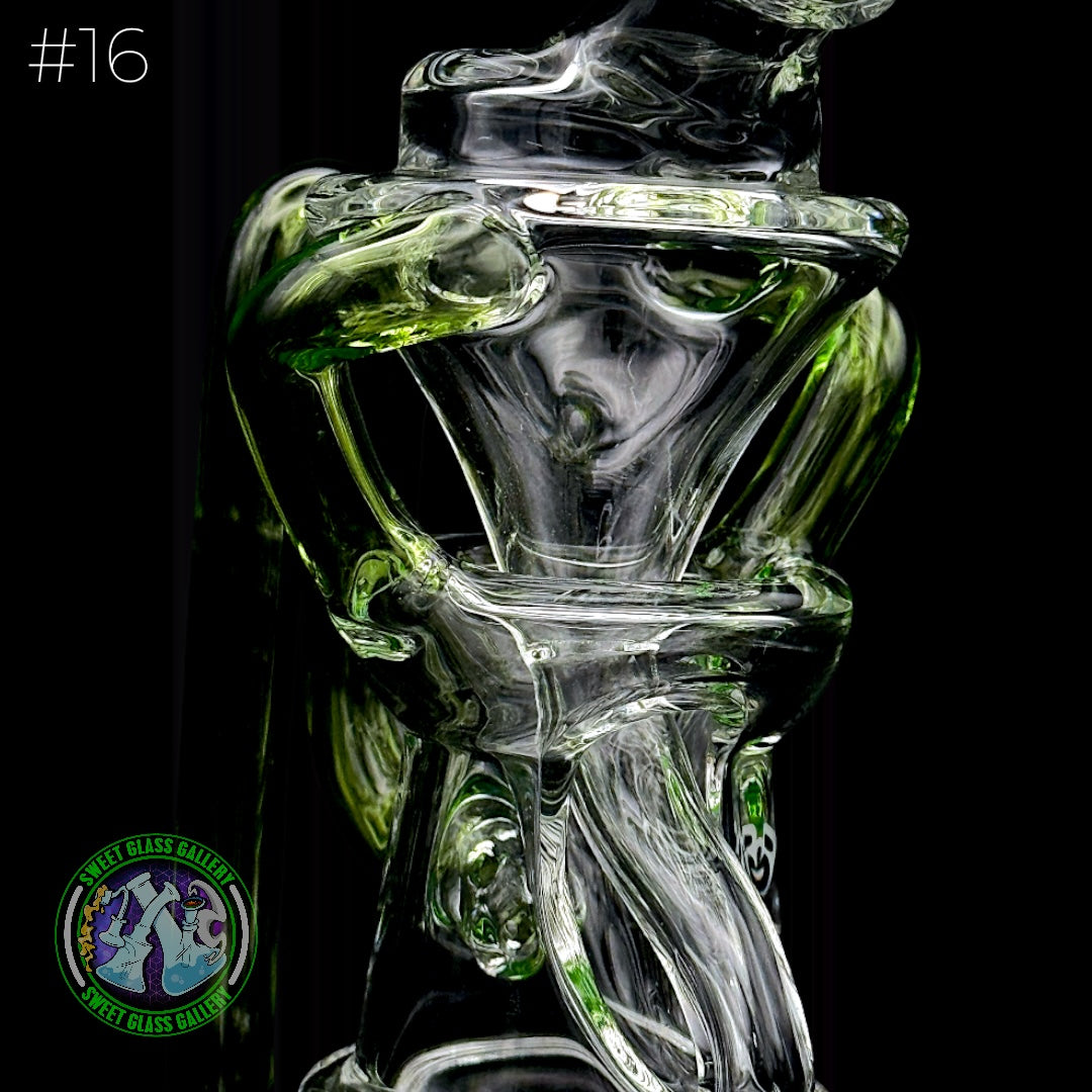 Dōp Glass - Puffco Attachment - Floating Recycler Green #16