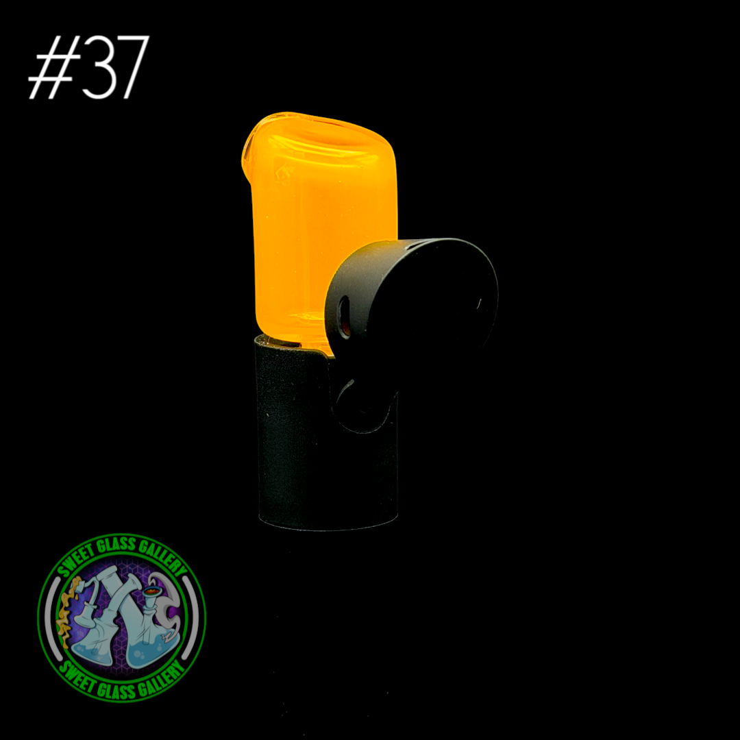 Kizmit Glass - Puffco Pivot Top #37 - Rasta Gold