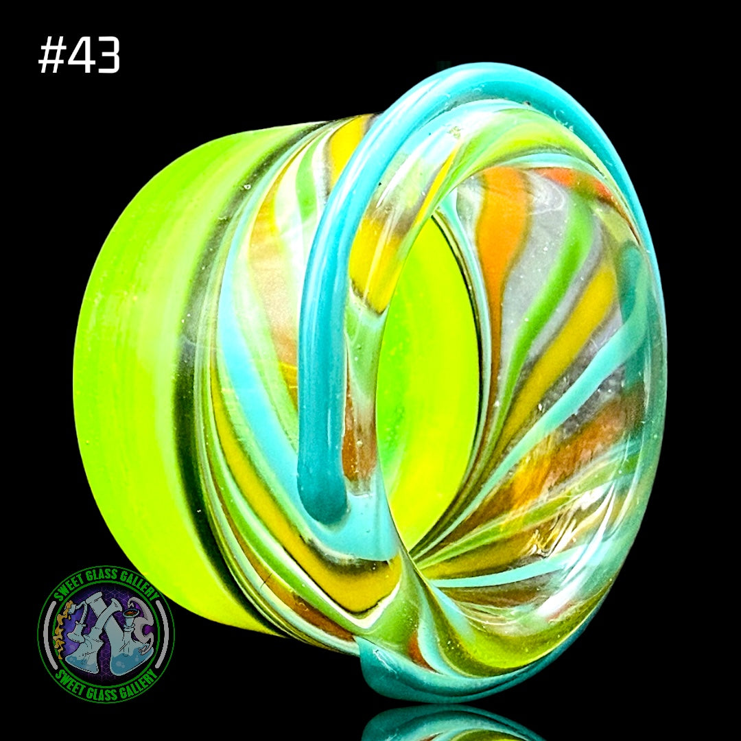 Ben’s Glass Art - Baller Jar #43 - Slyme + Linework