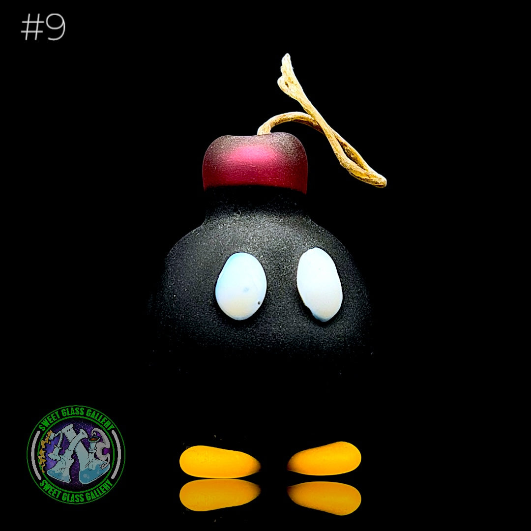 Sandberg Glass - Bob-omb - Hemp Wick Holder #9