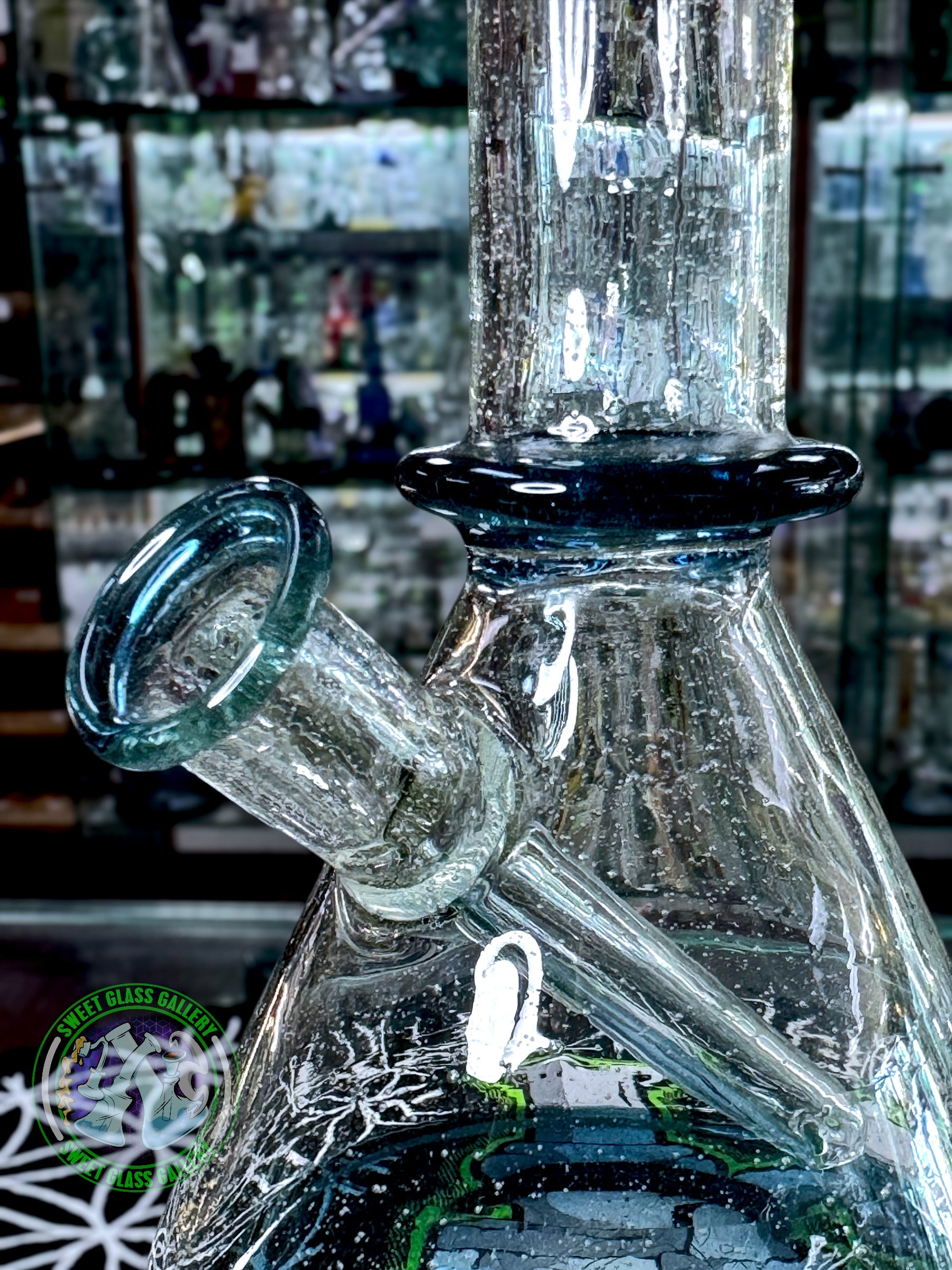 Selko Glass - Rig #5 - Shreddy Flask (Blu-V & Atomic Stardust)