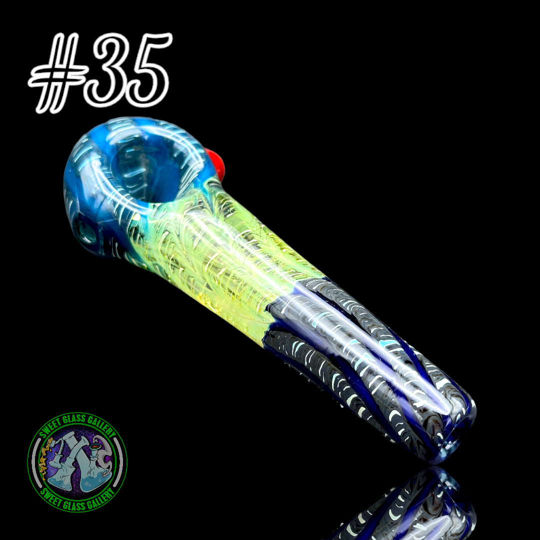 Daniel's Glass Art - German Glass Thick Hand Pipe #35