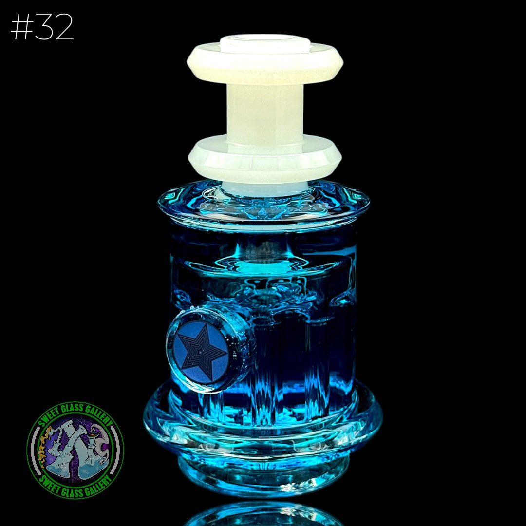 Dōp Glass - Puffco Attachment - Dry Gylcerin Blue #32