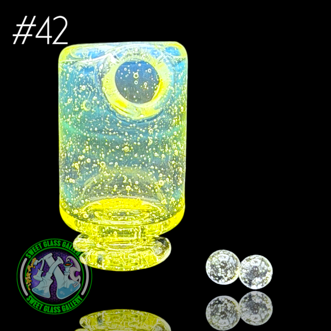 Kizmit Glass - Puffco Pivot Top #42 - Opal Citron Lite (UV)