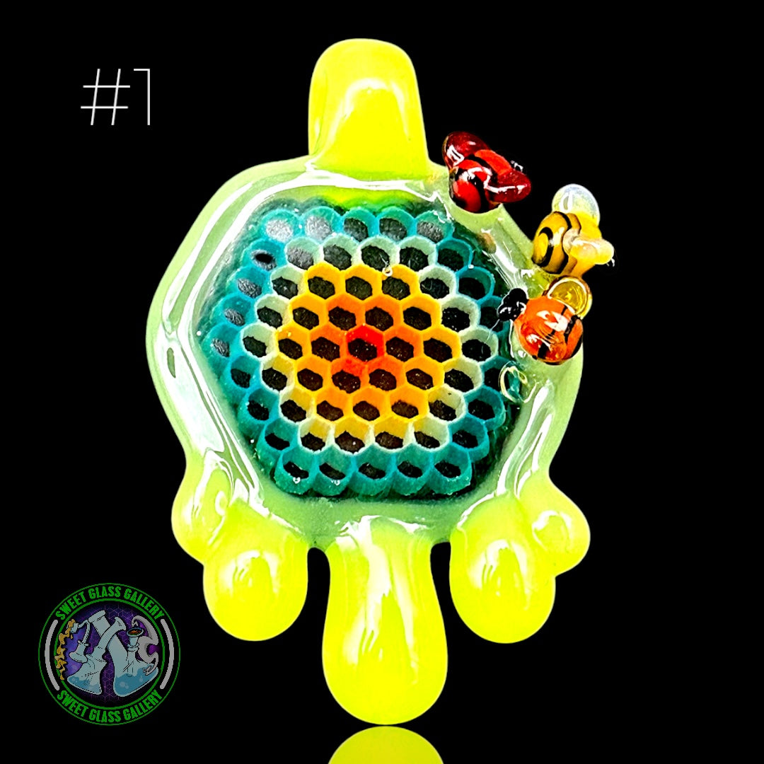 Joe P - Pendant #1 - Multi-Color Honeycomb & Bee’s