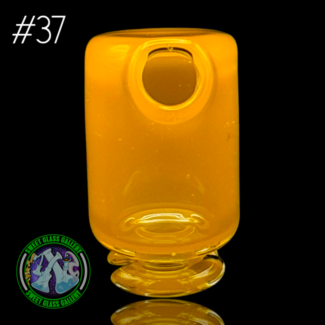 Kizmit Glass - Puffco Pivot Top #37 - Rasta Gold
