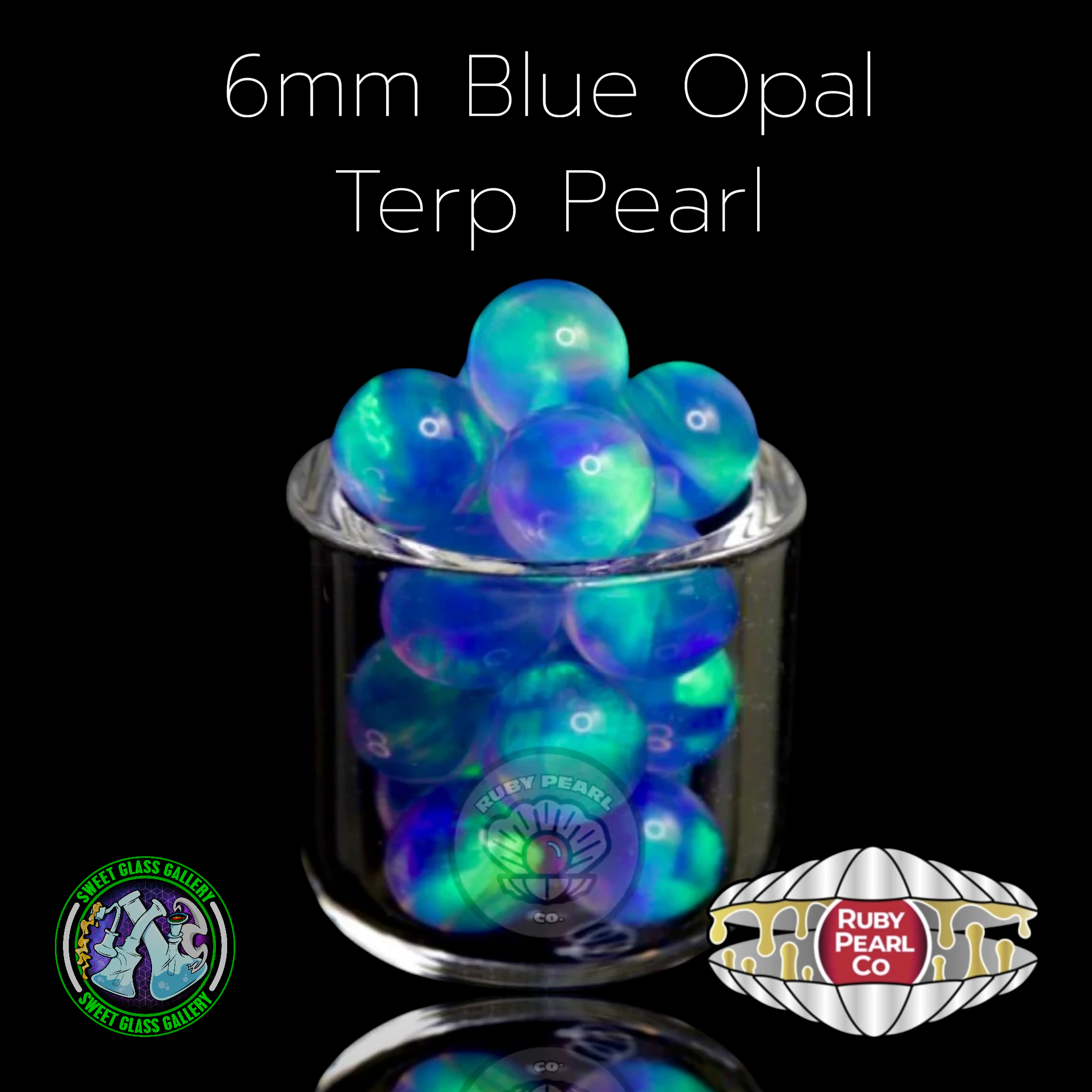 Ruby Pearl Co - Terp Pearl - Opal 6mm - Blue