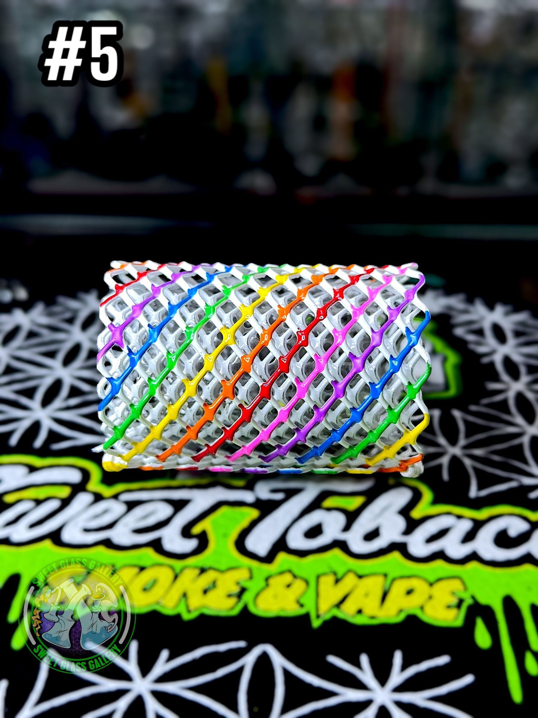 Mamba Guardz - Heat Cage #5 - Blazer GT8000 Guard (Ghost Series White w/ Rainbow Stripes)