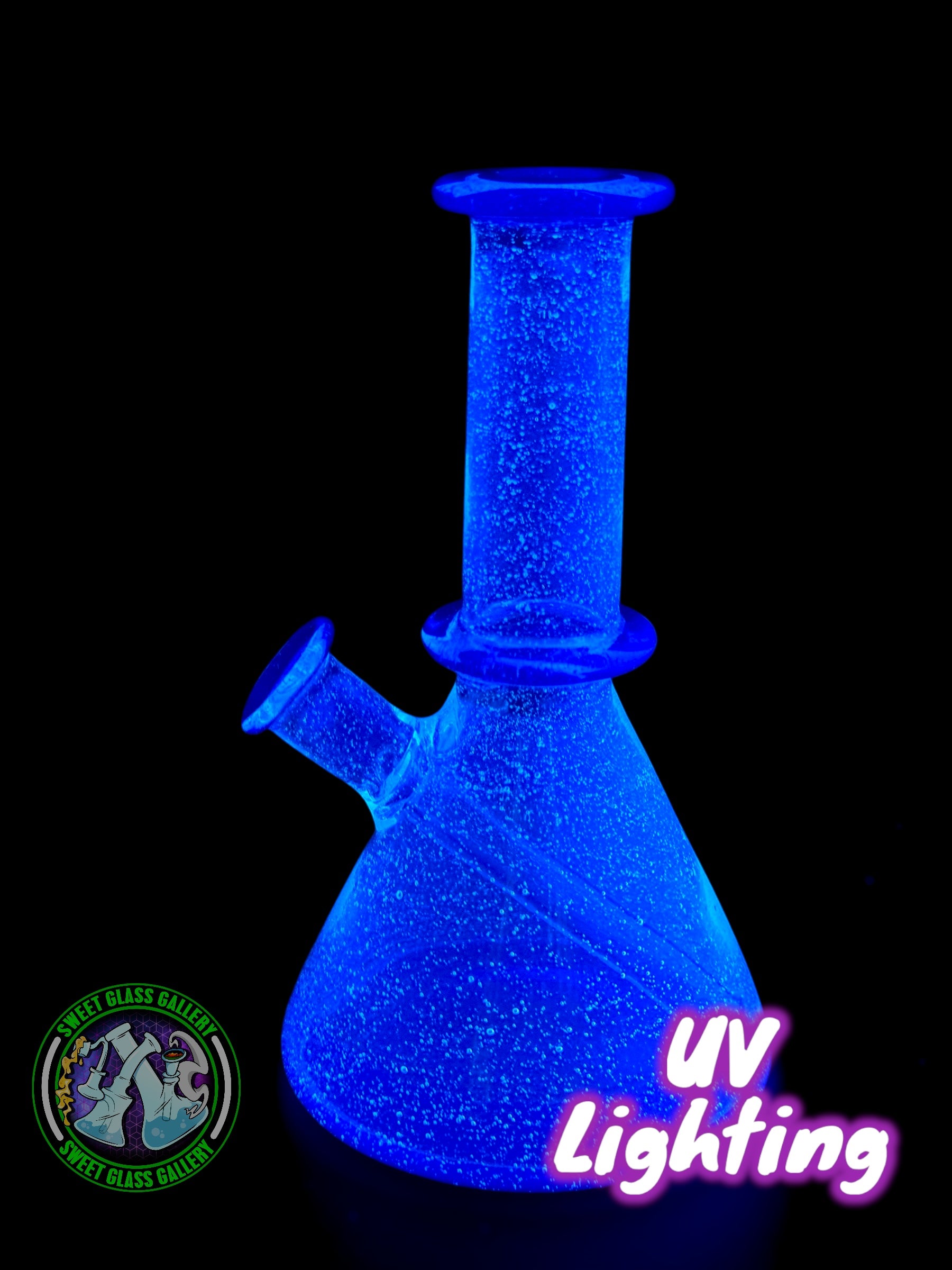 Selko Glass - Rig #5 - Shreddy Flask (Blu-V & Atomic Stardust)