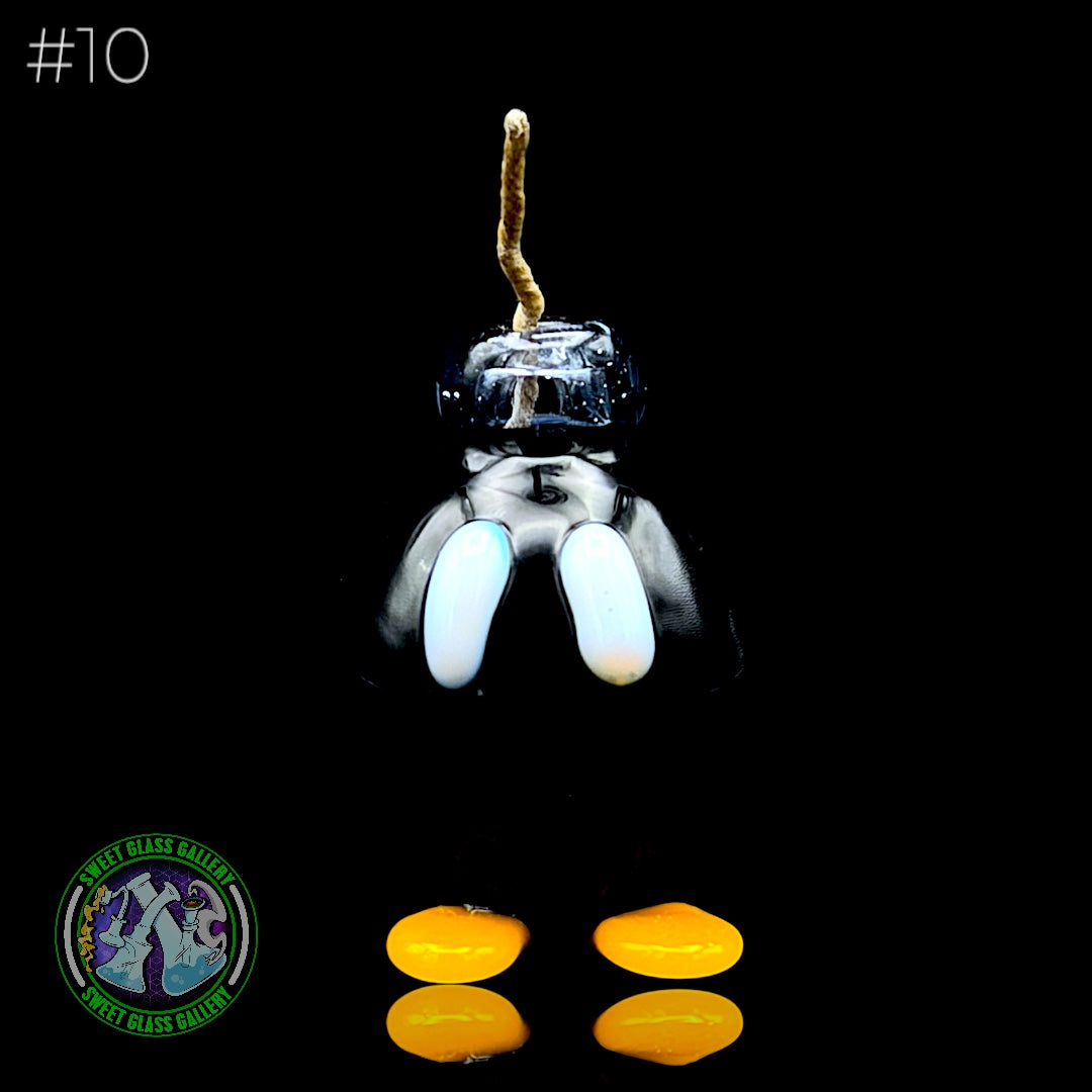 Sandberg Glass - Bob-omb - Hemp Wick Holder #10