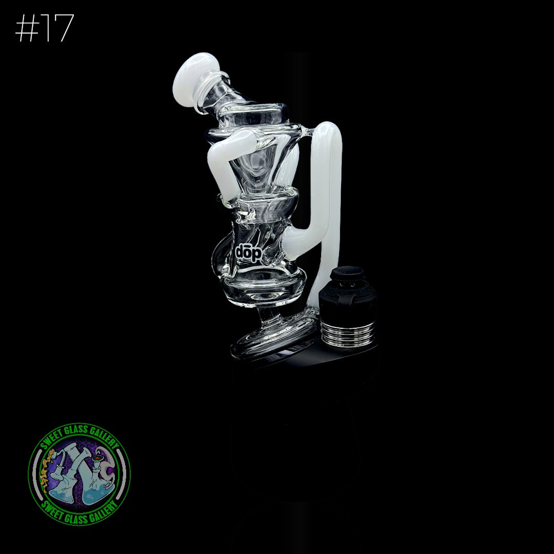 Dōp Glass - Puffco Attachment - Floating Recycler White #17
