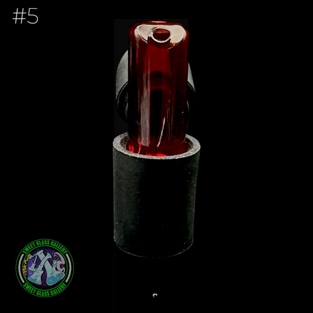 Kovacs Glass - Puffco Pivot Mouthpiece #5 (Transparent Red)