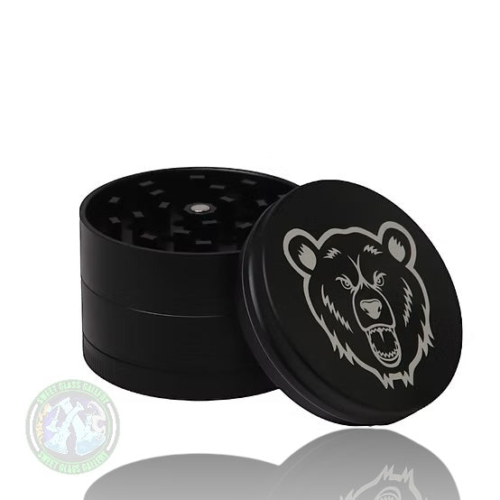Bear Quartz - Aluminum 4pc Grinder 60mm - Black