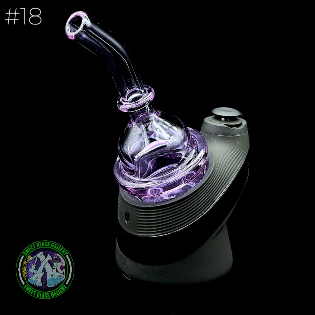 Zach Harrison - Puffco Peak Attachment #18 - Short Path Sipper Dry (Transparent Purple)