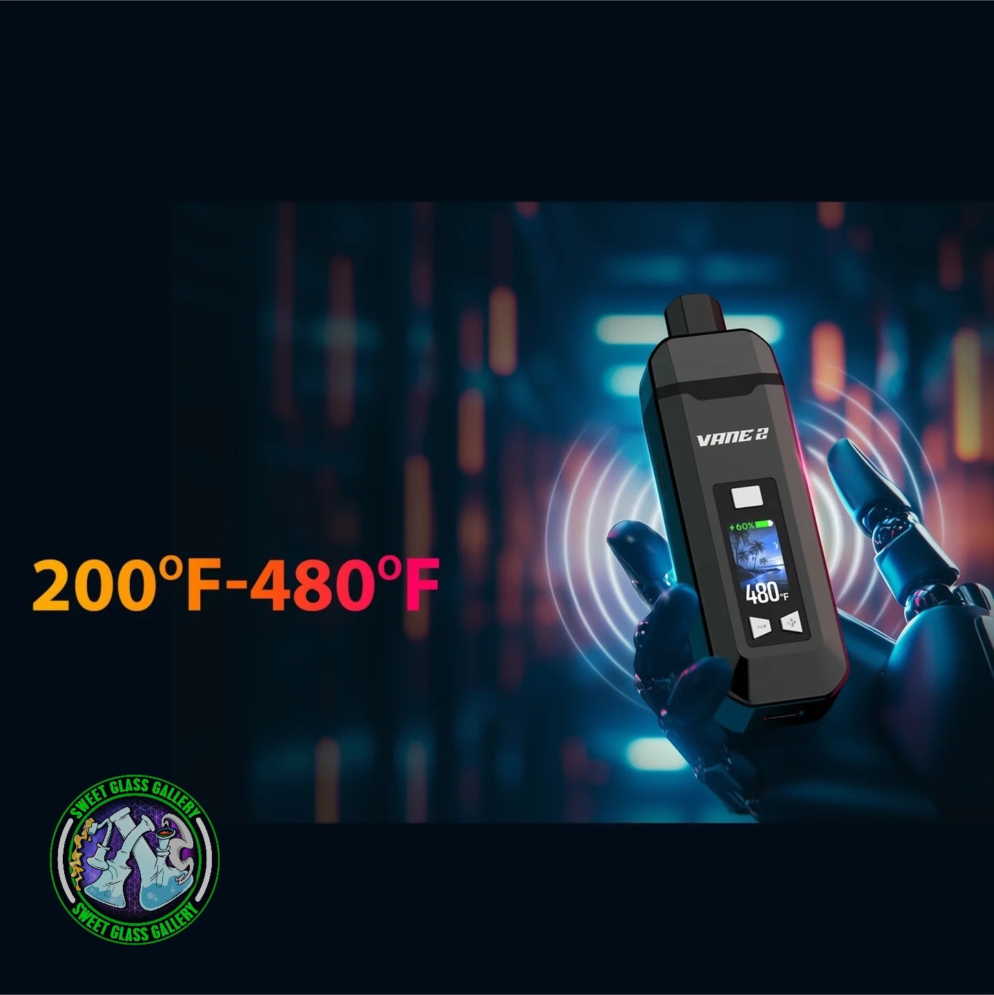 YoCan - Vane 2 - Obsidian Black - Dry Herb Vaporizor