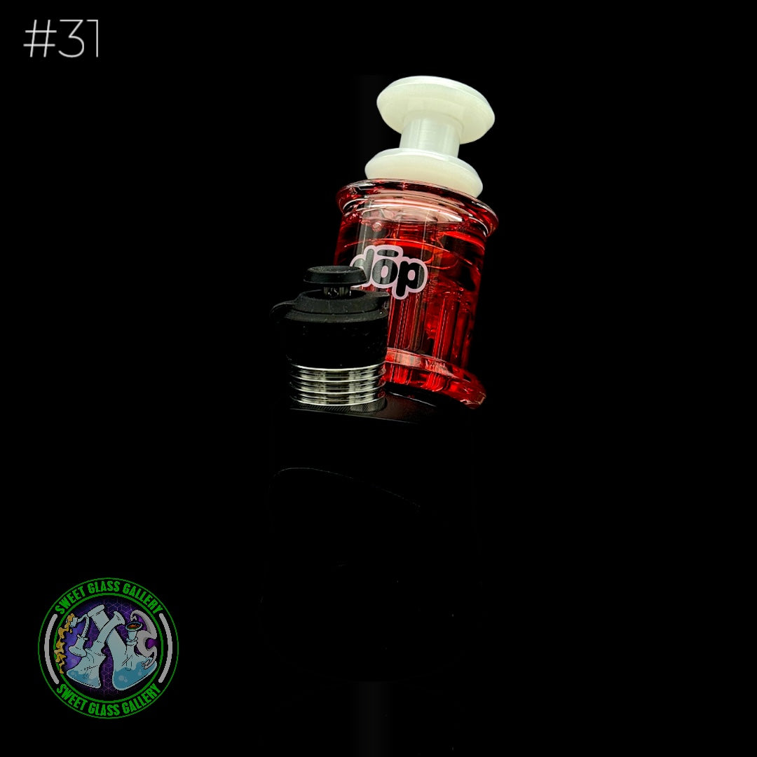 Dōp Glass - Puffco Attachment - Dry Gylcerin Red #31