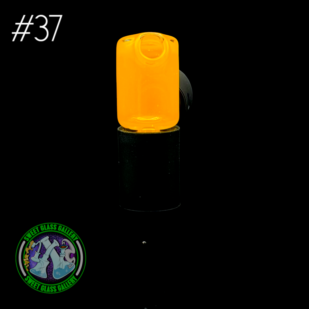 Kizmit Glass - Puffco Pivot Top #37 - Rasta Gold