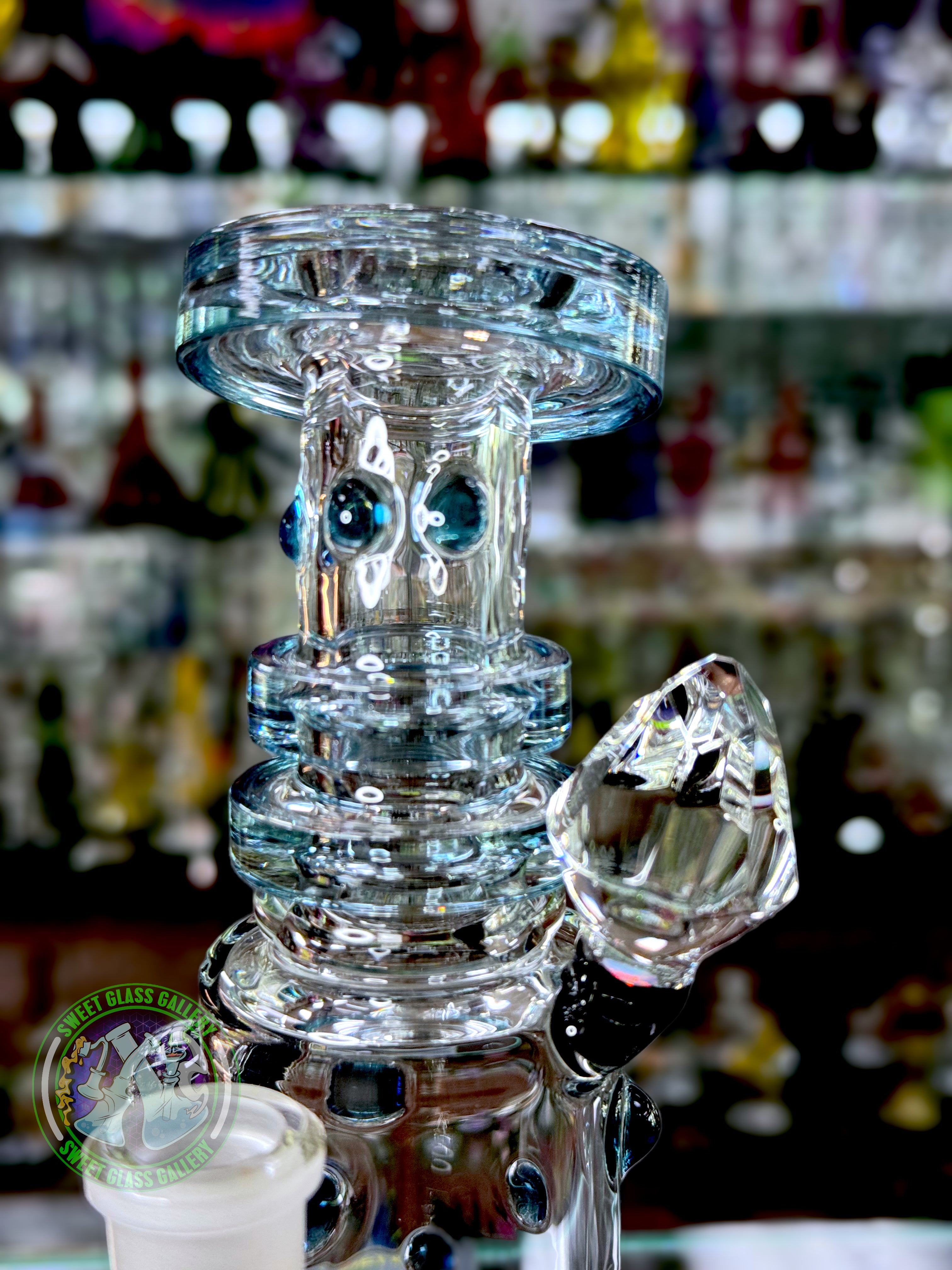 Hubbard Glass - Faceted Wigwag Rig (Blue)