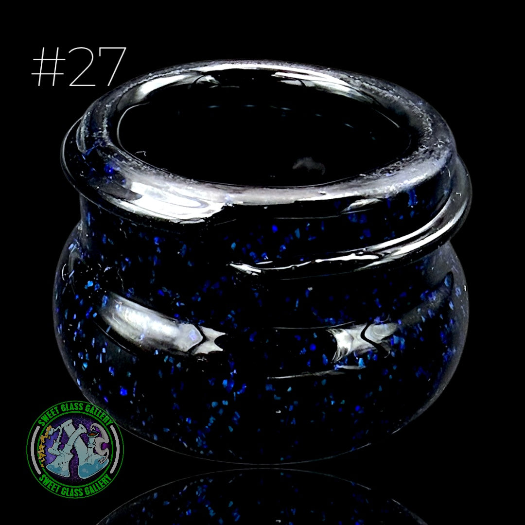 Empty1 Glass - Baller Jar #27 - Mini (Jet Black Crushed Opal)