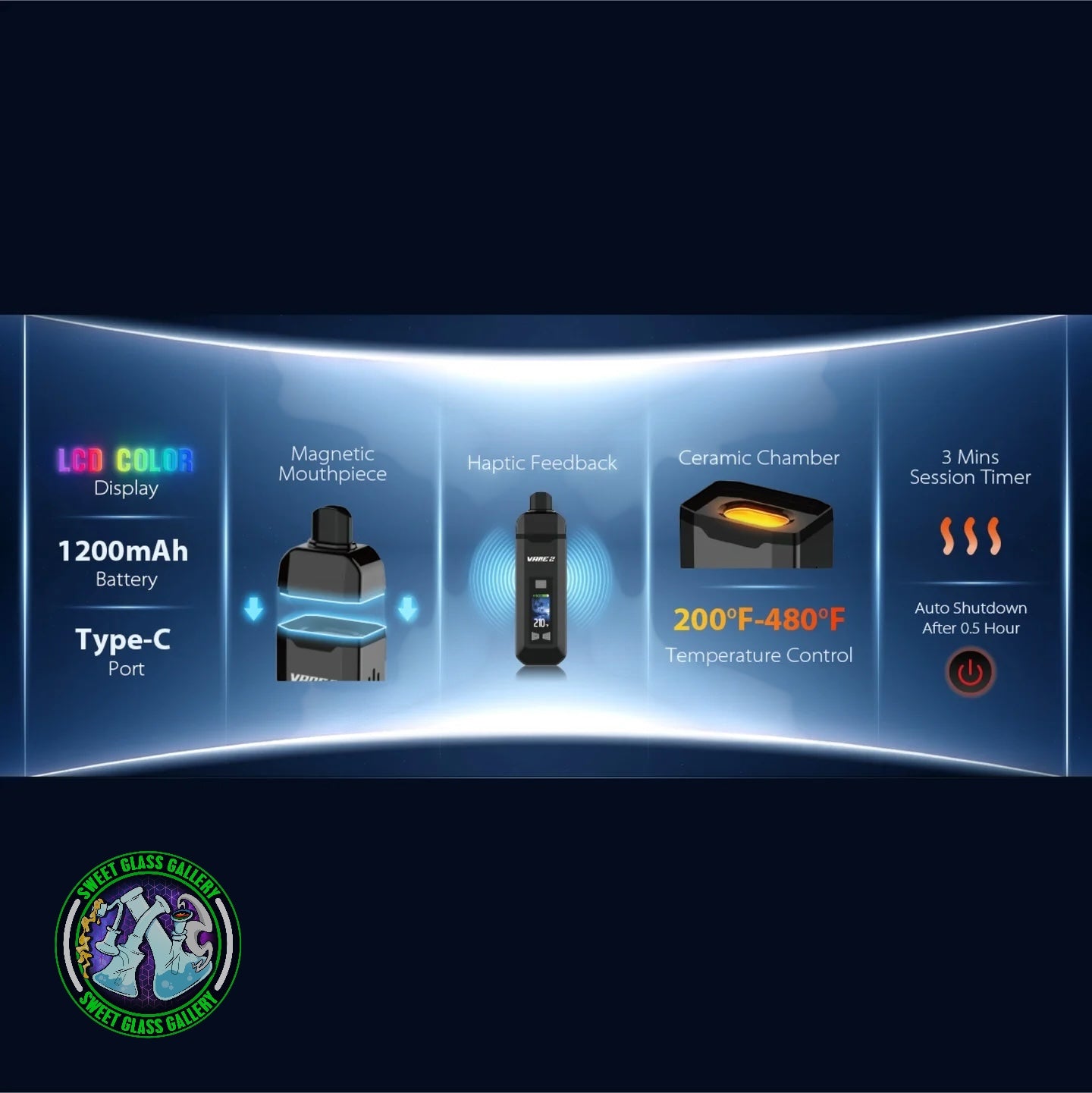 YoCan - Vane 2 - Obsidian Black - Dry Herb Vaporizor