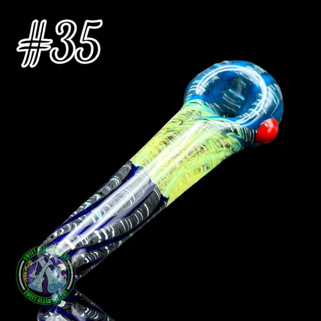 Daniel's Glass Art - German Glass Thick Hand Pipe #35