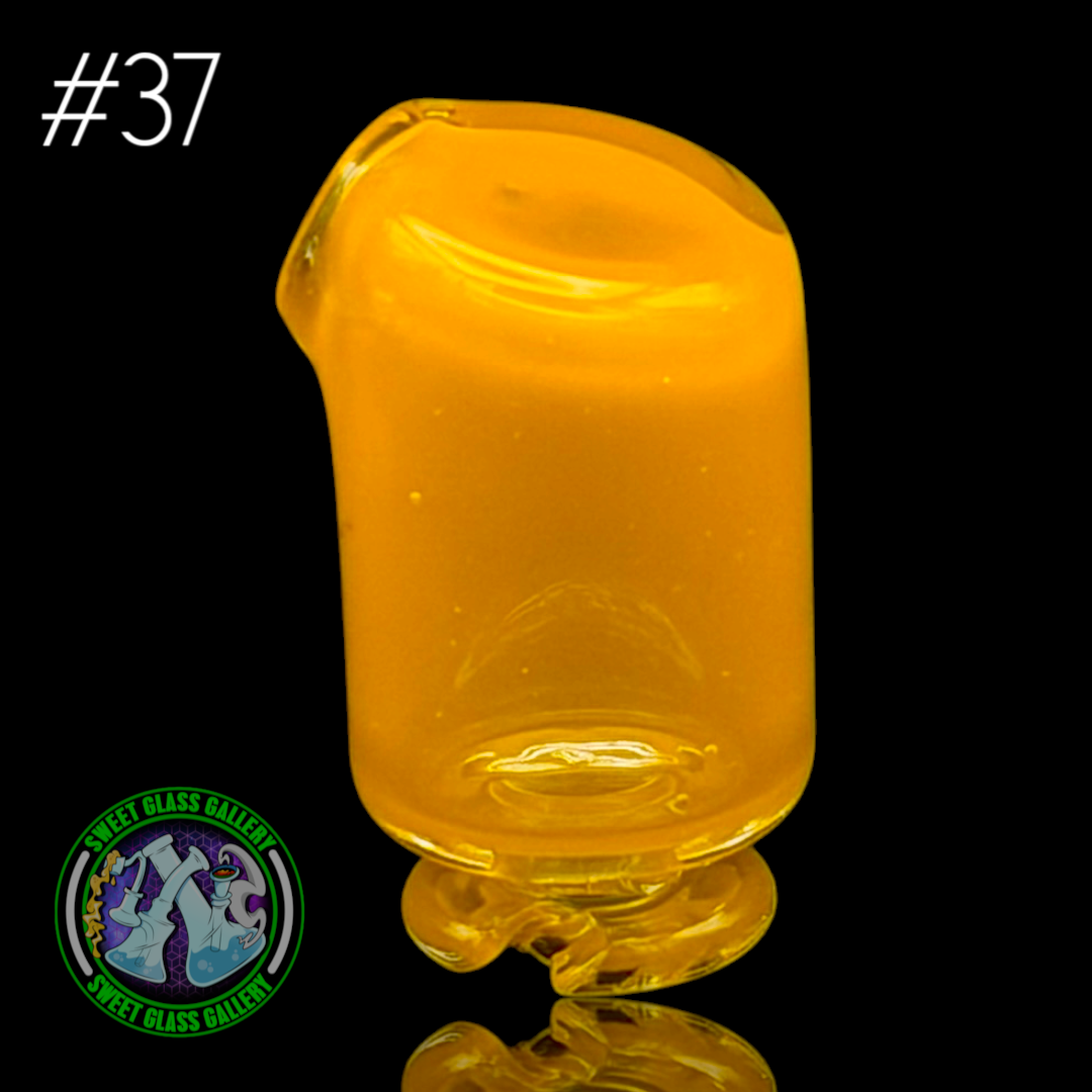 Kizmit Glass - Puffco Pivot Top #37 - Rasta Gold