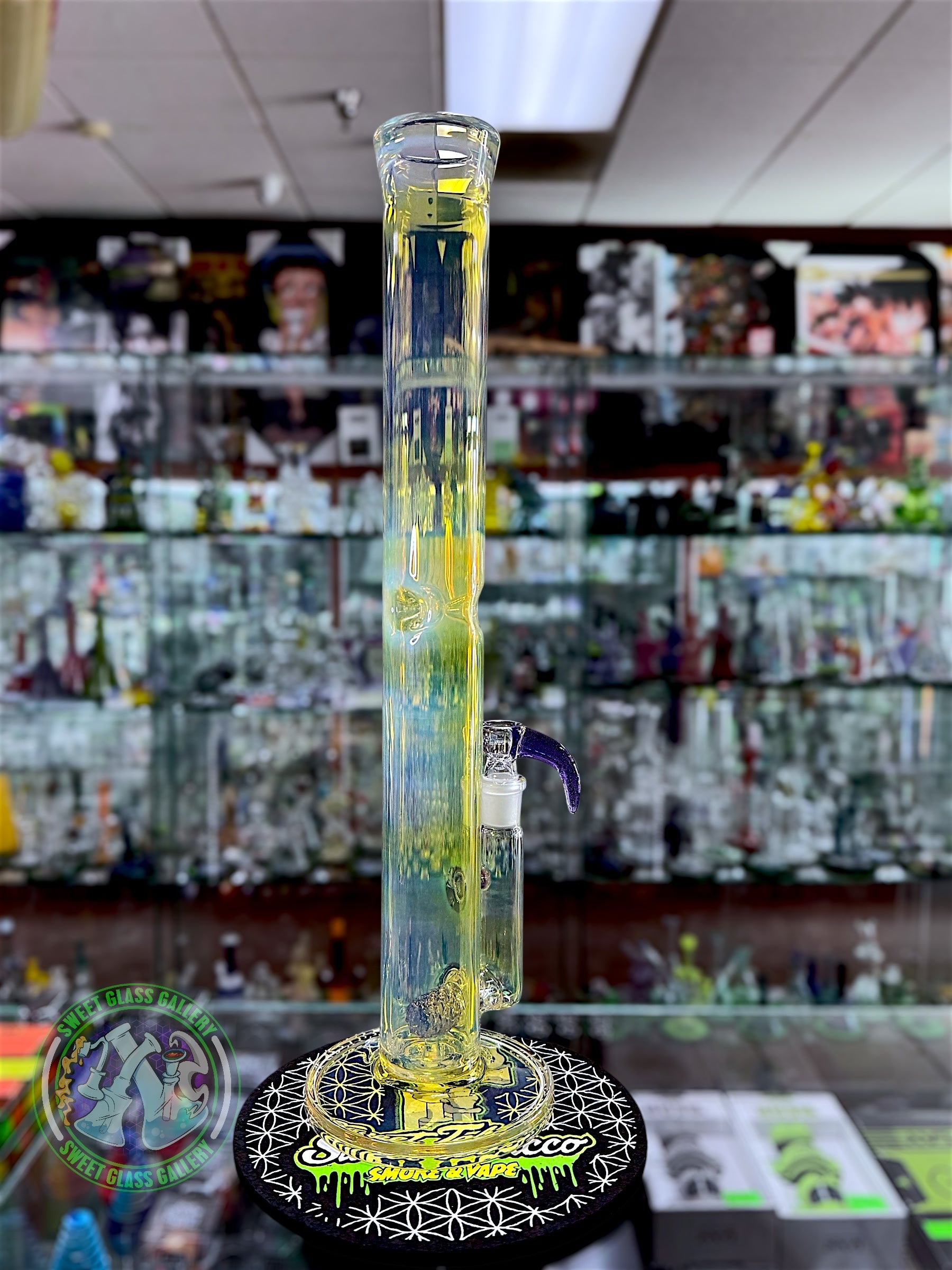 Fluid Glass - Tube #1 - Large Fumed Head Banger (Purple Lollipop)