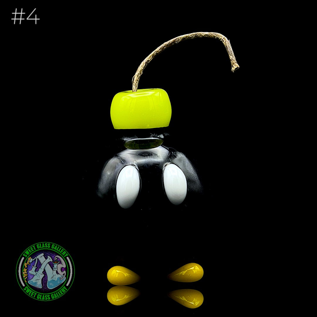 Sandberg Glass - Bob-omb - Hemp Wick Holder #4
