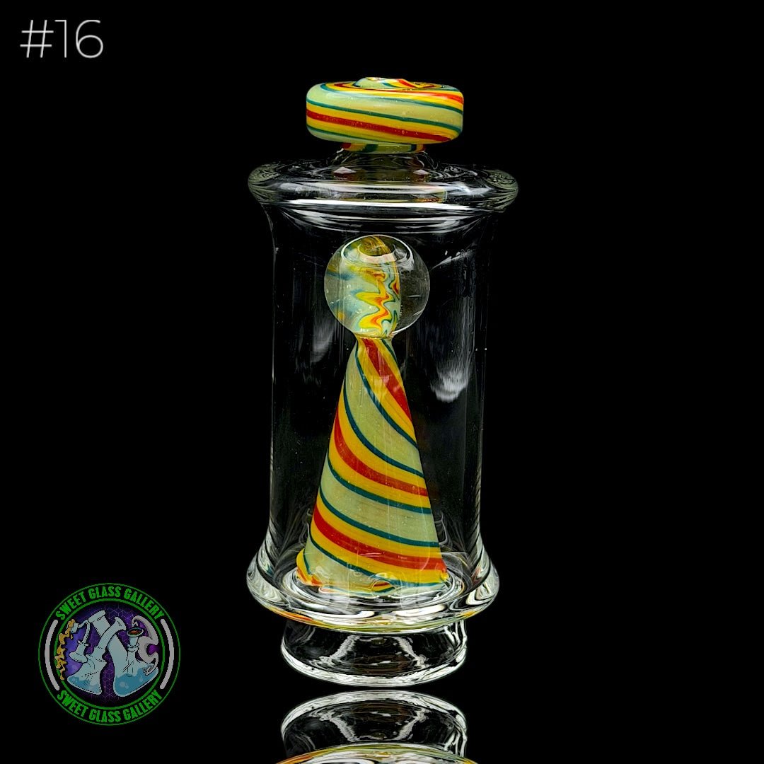 Toxic Glass - Focus V Carta Attachment #16 - Wigwag Green, Blue, Yellow & Red