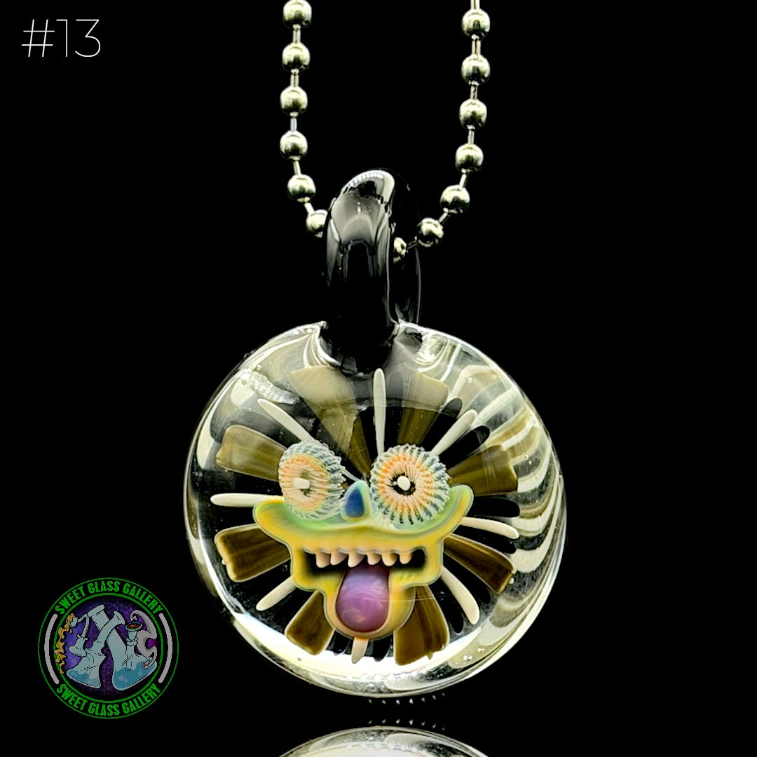 Steve H Glass - Pendant #13 - Face Implosion