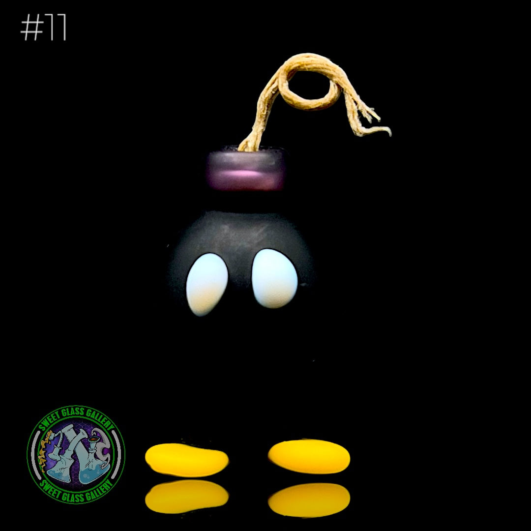 Sandberg Glass - Bob-omb - Hemp Wick Holder #11