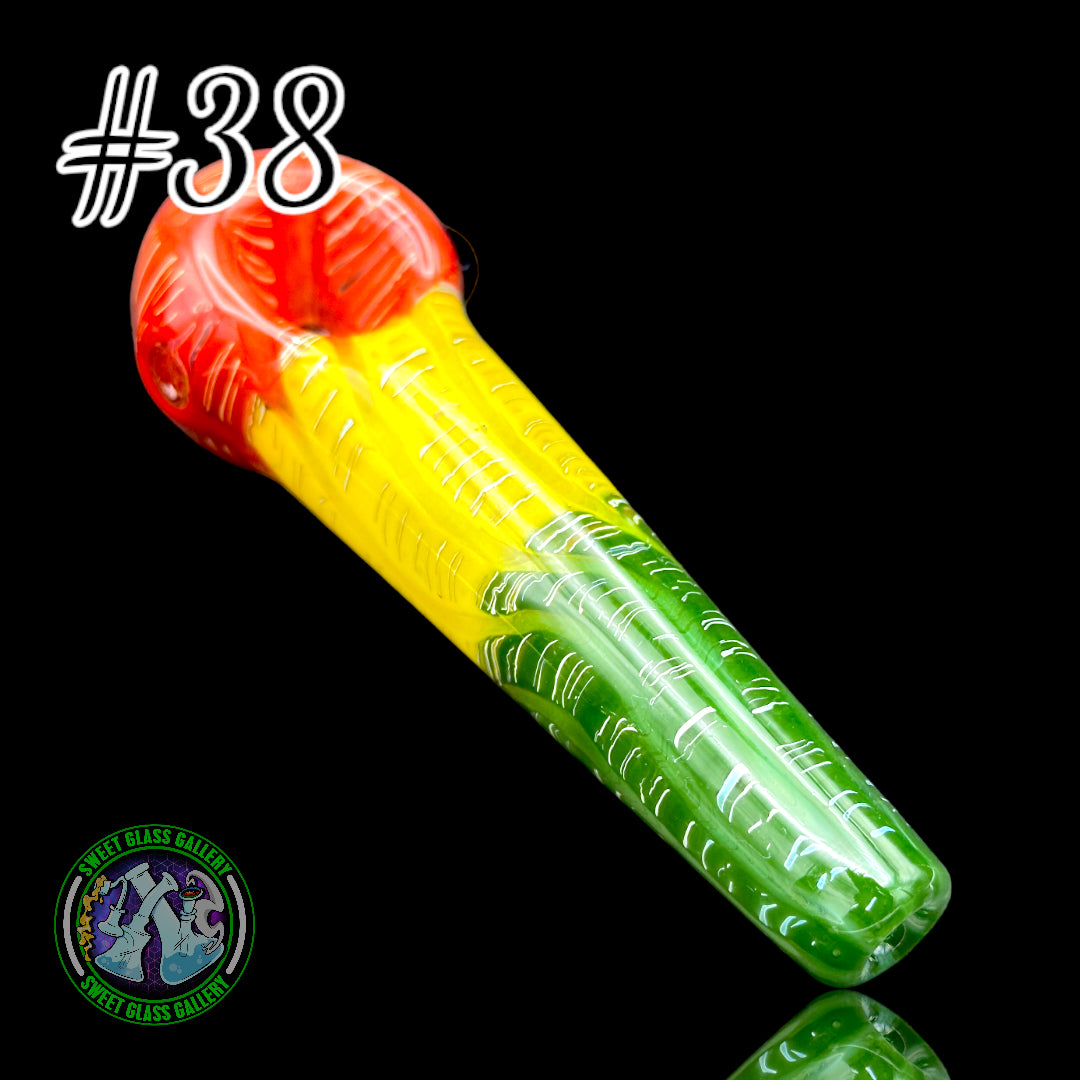 Daniel's Glass Art - German Glass Thick Hand Pipe #38