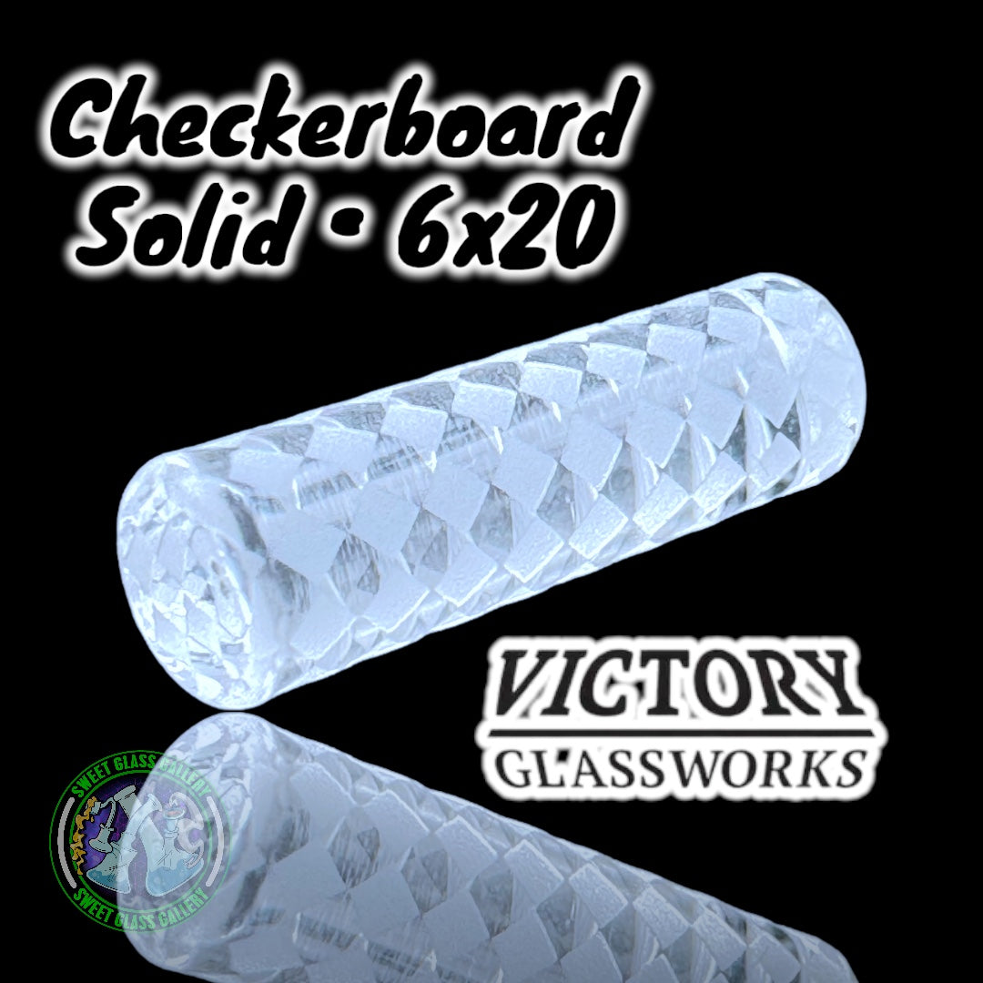 Victory Glassworks - Checkerboard Solid Pillar (6x20mm)