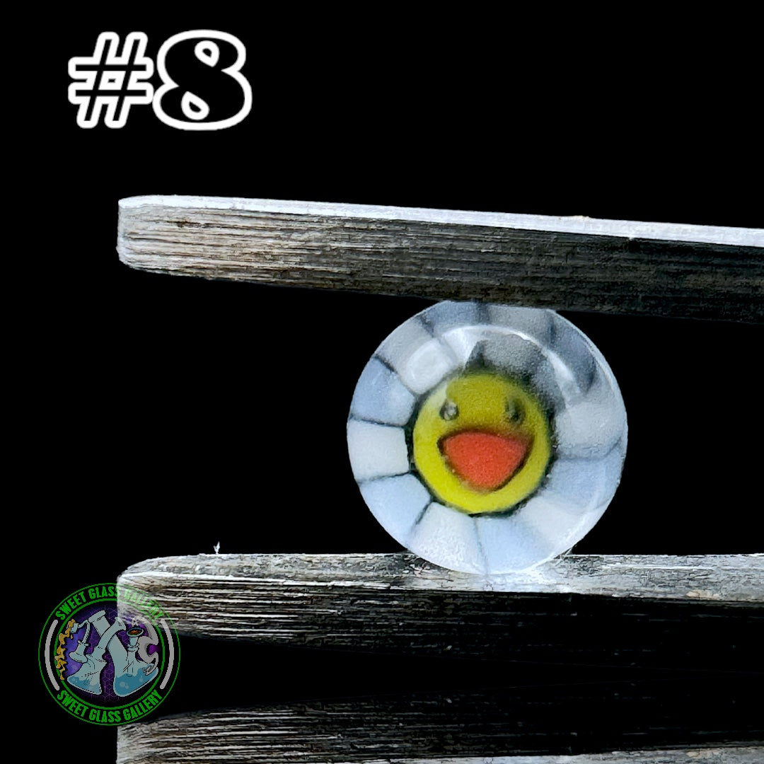 Steve Hulsebos Glass - Milli Terp Pearl 6mm #8 (Flower Smiley)