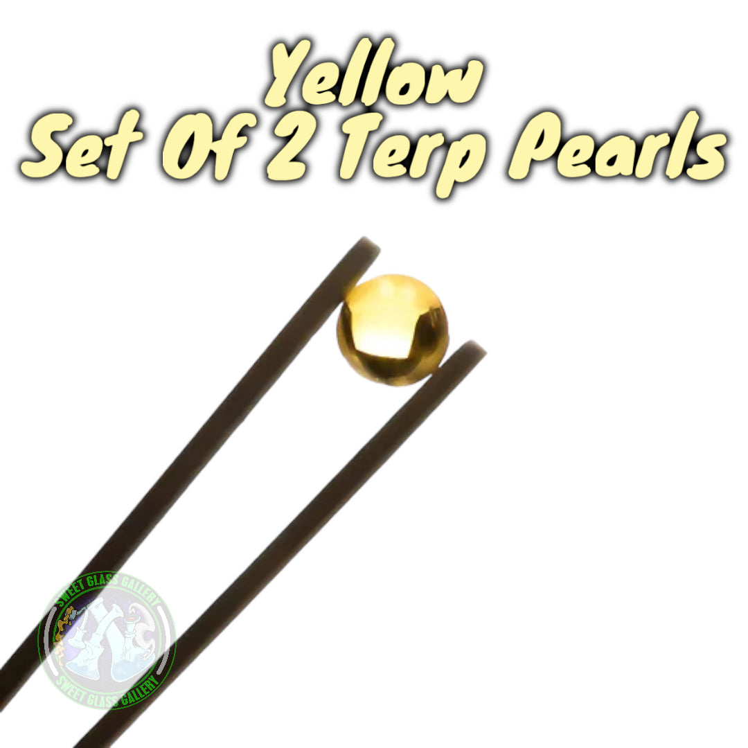 Bear Quartz - 6mm Terp Pearls • Set Of Two (Yellow)