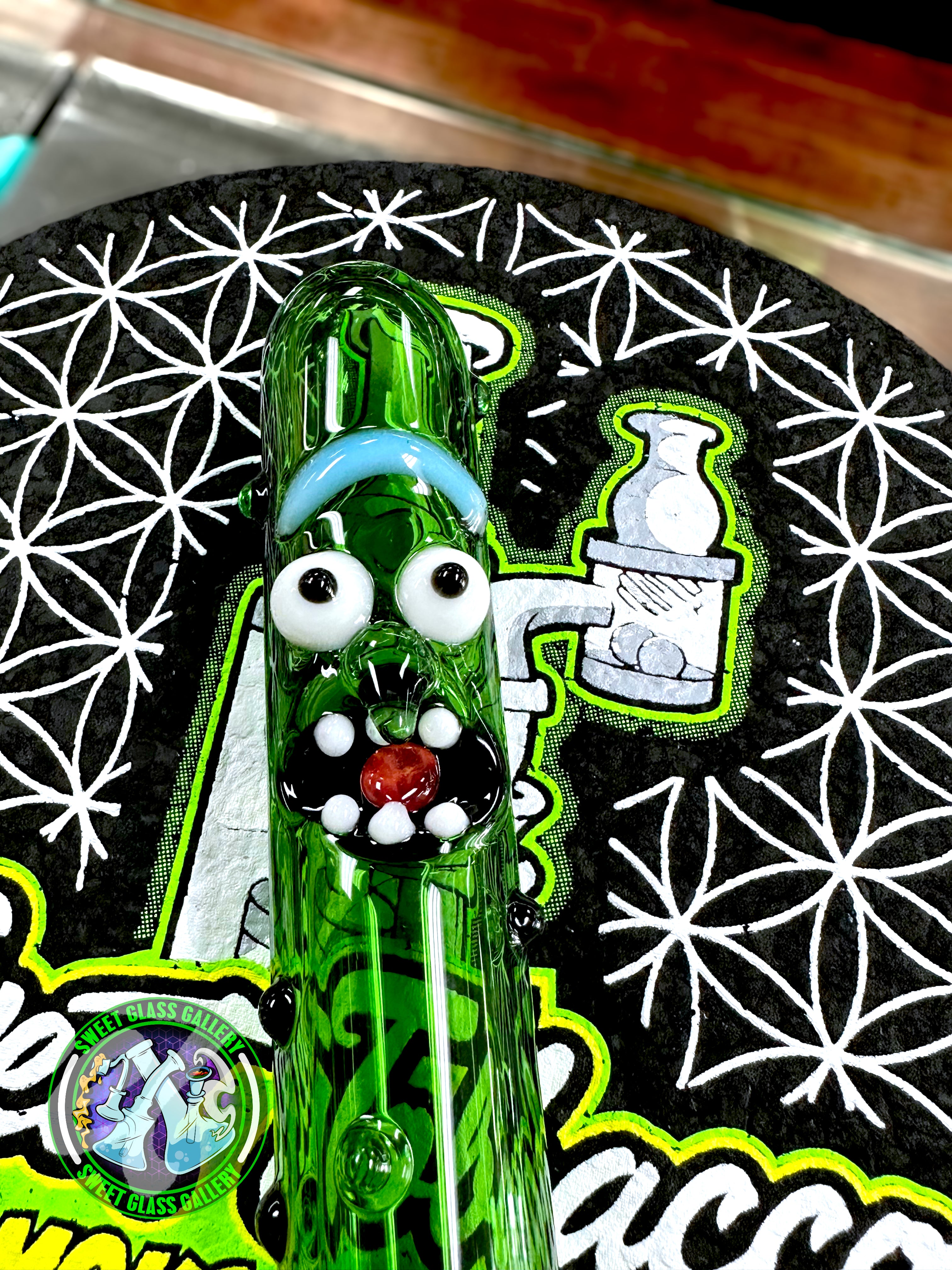 Daniel's Glass Art - Dry Pipe - Pickle Rick #5