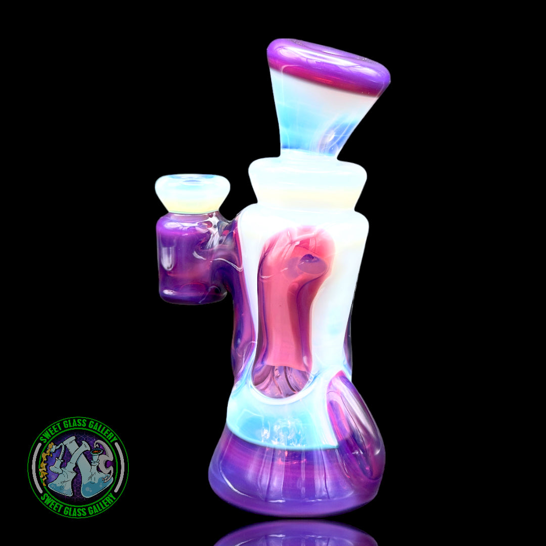 Rycrafted Glass - Mini Recycler (Moonstone/Royal Jelly/Telemagenta)