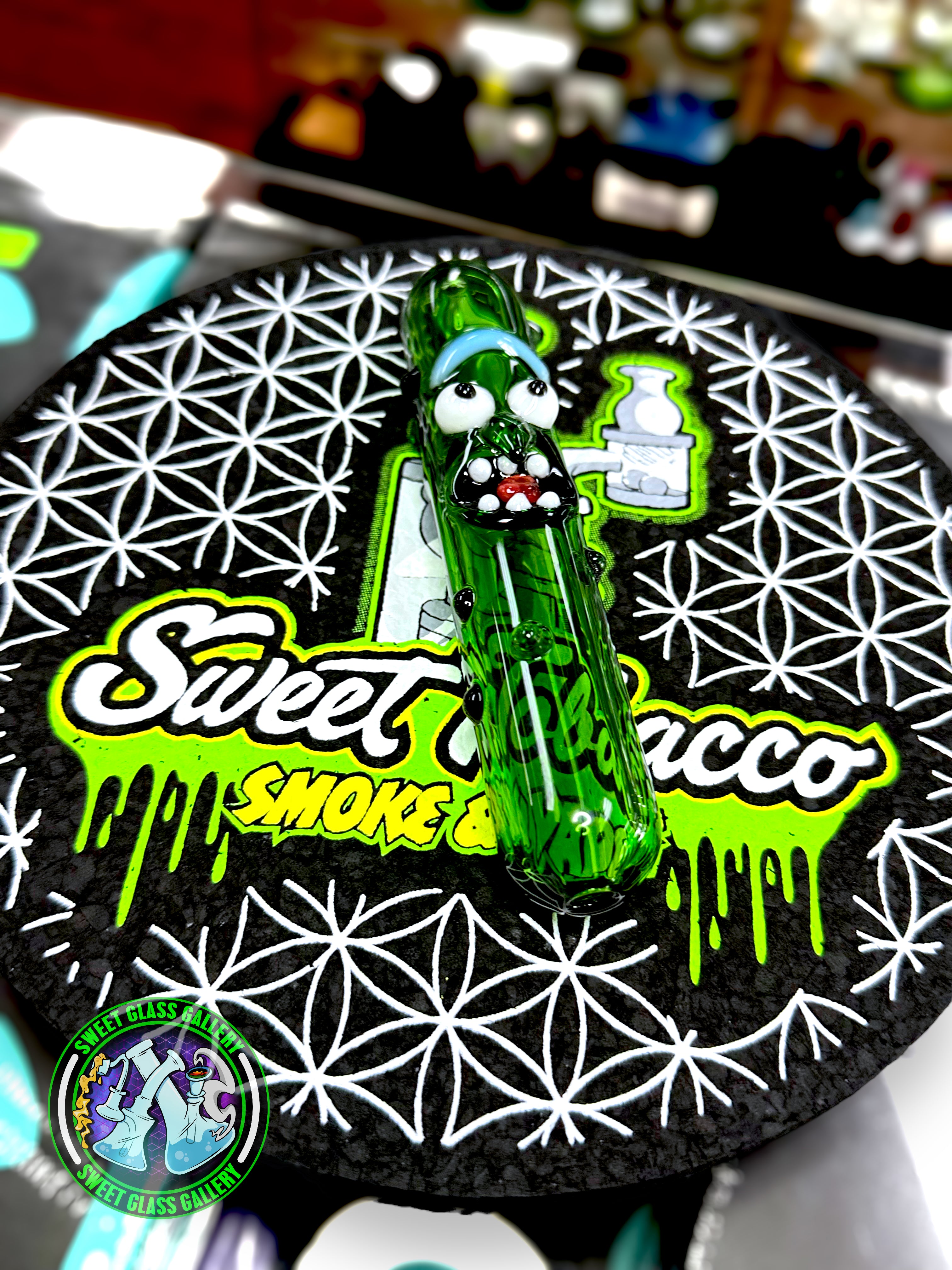 Daniel's Glass Art - Dry Pipe - Pickle Rick #5