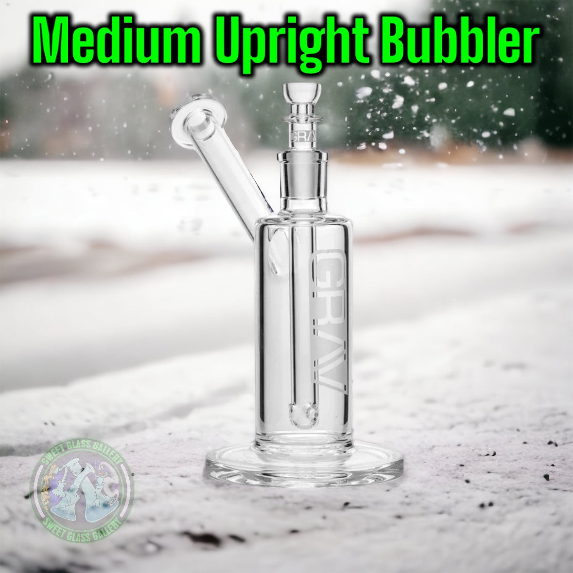Grav - Medium Upright Bubbler (Clear)